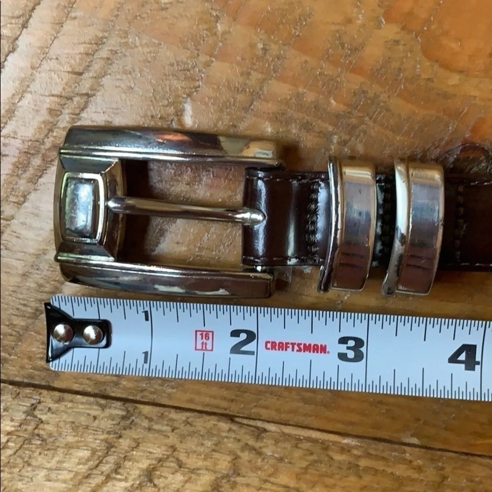 Brighton dark brown leather belt Size Medium/Large